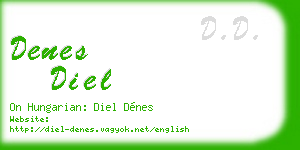 denes diel business card
